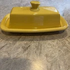 Fiestaware Sunflower Yellow Extra Large Covered Butter Dish & Lid