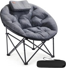 Heavy Duty Moon Chair with High Back - Foldable and Comfortable for Outdoor Use