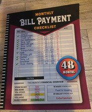 Monthly Bill Payment Checklist: Bill Tracker Notebook 48 Months New