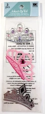 Tiara Princess Royalty Jolee's By You 3D Stickers RARE 2010