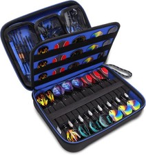 USA Gear XL Semi Hard Shell Dart Case - Protective for 15 Medium, Blue