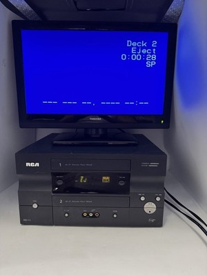 Vintage RCA VRD120HF Dual Deck VCR VHS HQ Dubbing Record See Video READ