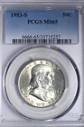 1953-S Franklin Half Dollar — photo from another recent sale