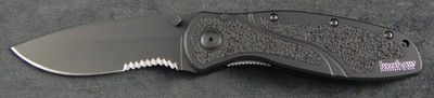 Kershaw 1670GBBLKST BLUR GLASS BREAKER  BLK/BLK  SERRATED 