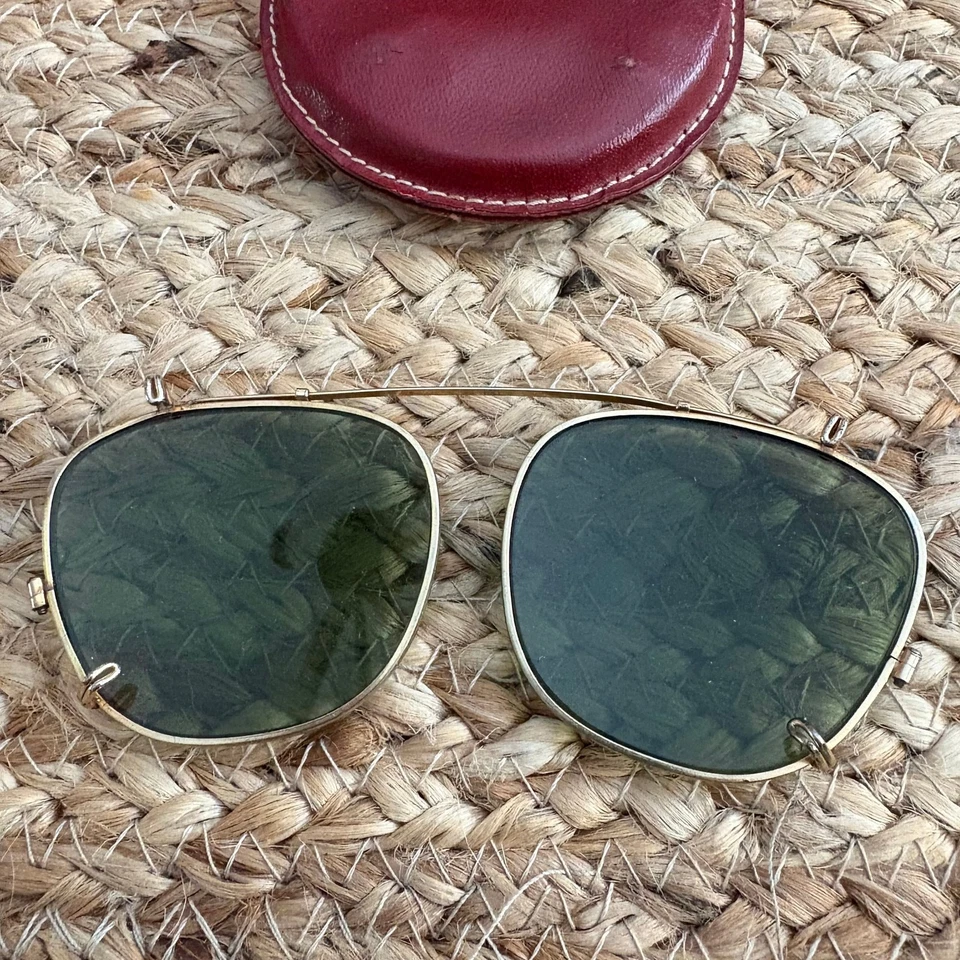 Gafas de sol Ray-Ban vintage con clip lentes Bausch & Lomb de aviador verdes con estuche Foto 4 de 4