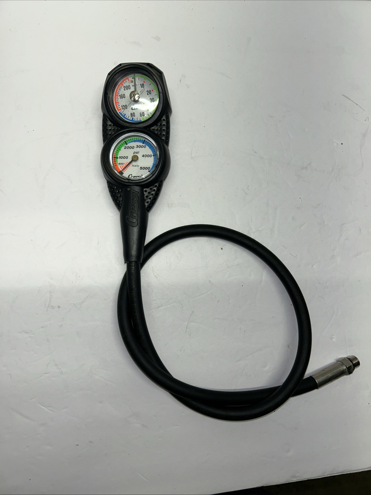 Used Cressi Mini 2 Console in PSI/FEET Scuba Gauge - Imperial