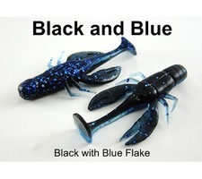 Big Joshy Swimbaits Black Blue w/ Blue Flake 2.75" Craw Fishing Lure #C275-13