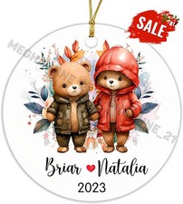Couple Bear Xmas Ornament, Personalized Couple Christmas Ornament , 1st Xmas ...