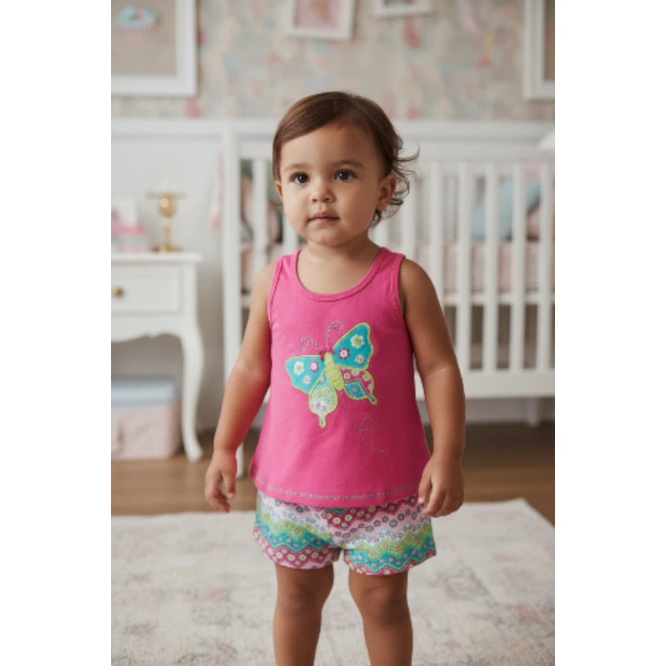 Nuevo Sin Etiquetas Niños Cuartel General Niño Niña Conjunto Camisa Pantalones Cortos Talla 4T Foto 2 de 3