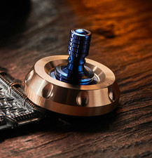 EDC Toys Titanium Copper Spinning Top Finger Spinner Ceramic Bead Fidget Gifts