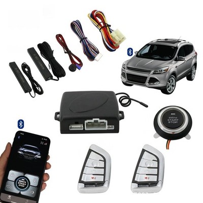 Car Keyless Entry Engine Start Alarm System Push Button Remote Starter Stop Kit