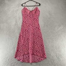 Express Slip Dress Womens Small Ditsy Floral Milkmaid Babydoll Cottagecore Pink