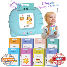 510-Word Spanish English Bilingual Talking Flash Cards Toddlers 1-3 Pocket