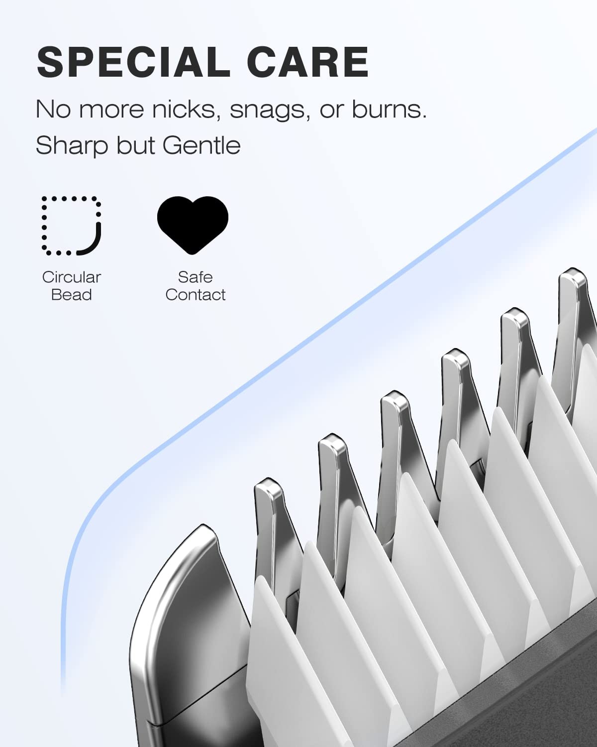 MANSPOT Electric Groin Hair Trimmer Finishing Trimmers, Men's Airy Blue 