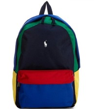 Polo Ralph Lauren Colorblock Multi-Color Backpack Bag Navy/Multicolor