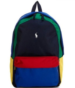Polo Ralph Lauren Colorblock Multi-Color Backpack Bag Navy/Multicolor