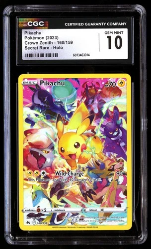 CGC 10 Pikachu 160/159 Pokémon Crown Zenith 2023 English
