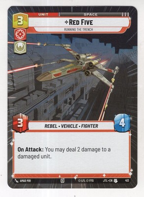 Star Wars Unlimited JTL Hyperspace Karte #413 red Five