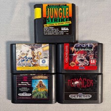 ACTION BUNDLE Sega Genesis 5 Game Bundle Jungle Strike Speedball 2 Sub-Terrania+