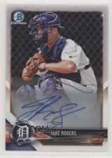 2018 Bowman Chrome Prospect Jake Rogers #CPA-JRO Auto 9h3