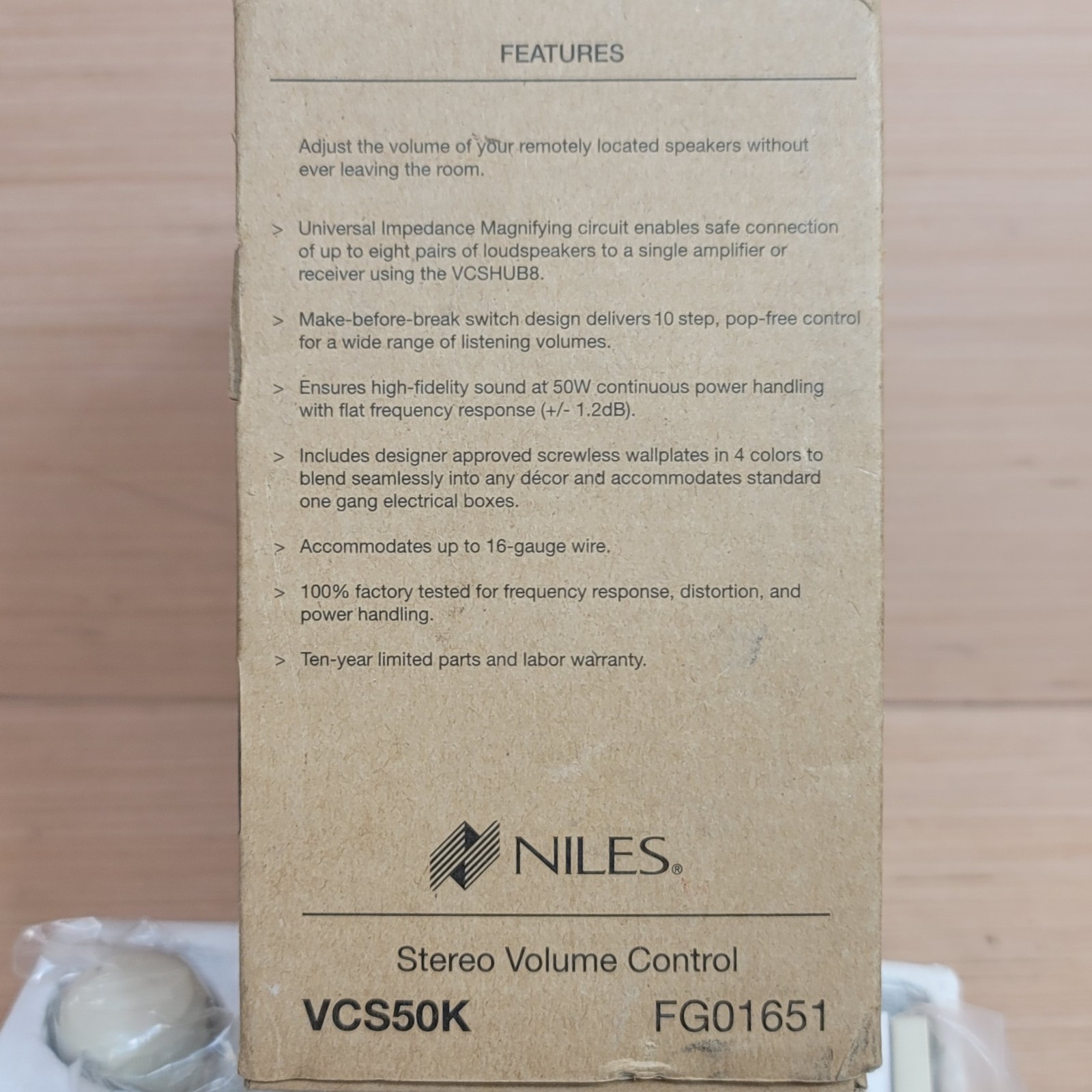 Niles VCS50K Indoor Stereo Volume Control FG01651 - New Open Box