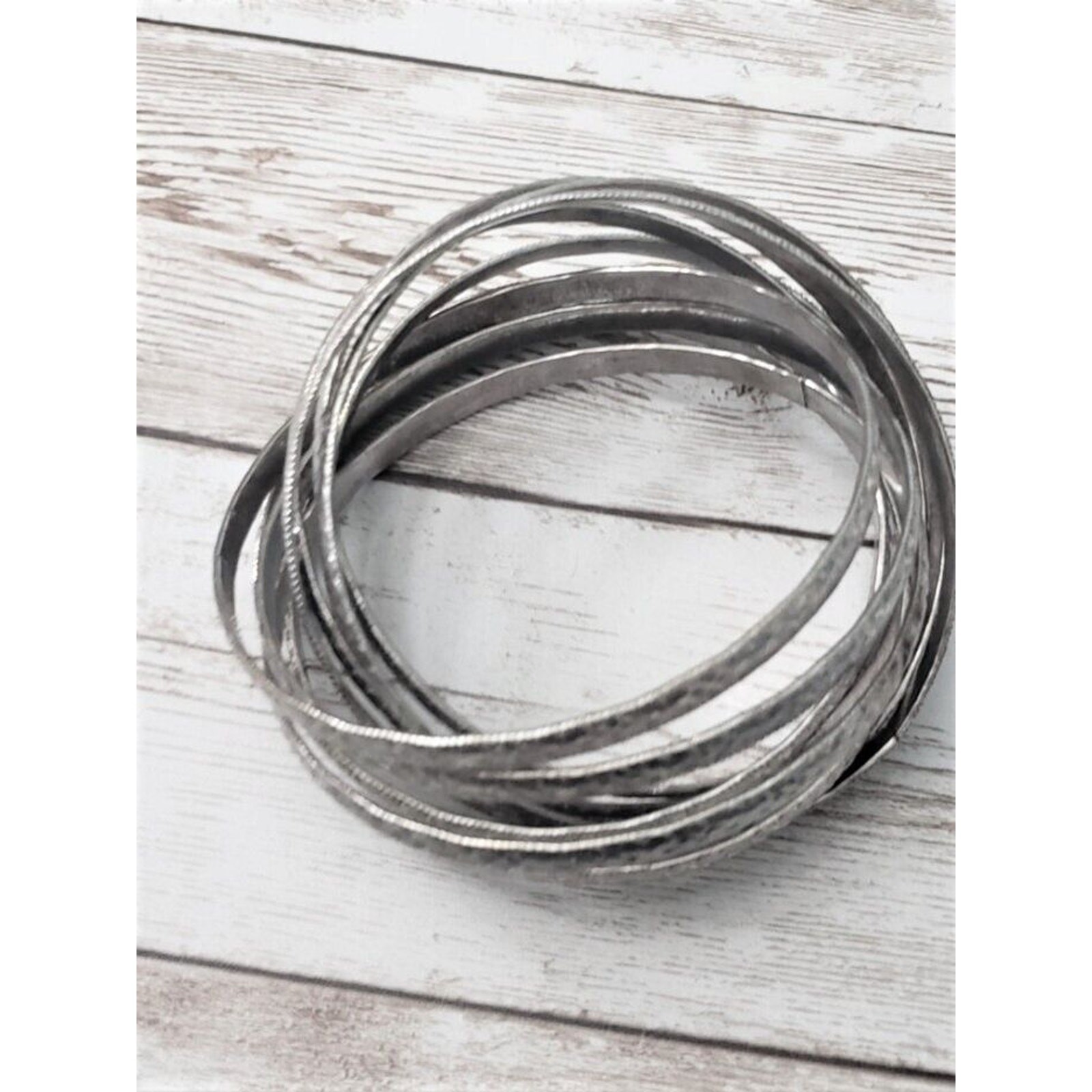 Vintage Bracelets / Bangles - Interlocking Patter… - image 3