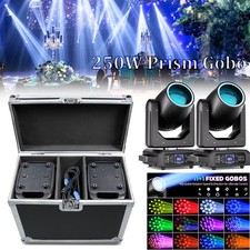 250W LED 18Prism Moving Head Light Beam Stage DMX Spot Disco DJ Lighting w/ Case