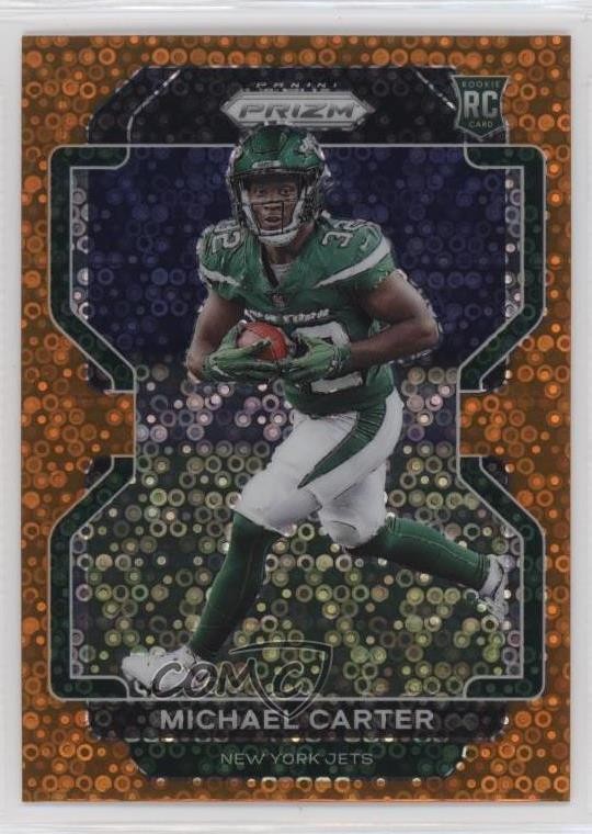 2021 Panini Prizm Rookie Orange Disco Prizm Michael Carter #365 Rookie RC 0gg4