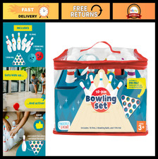 10-Pin Kids Bowling Set with Pin Pal Indoor Family Game, Easy Setup, Color N