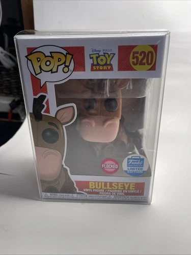 Funko Pop! Disney Pixar  Bullseye (Flocked) Funko Exclusive #520 w/protector