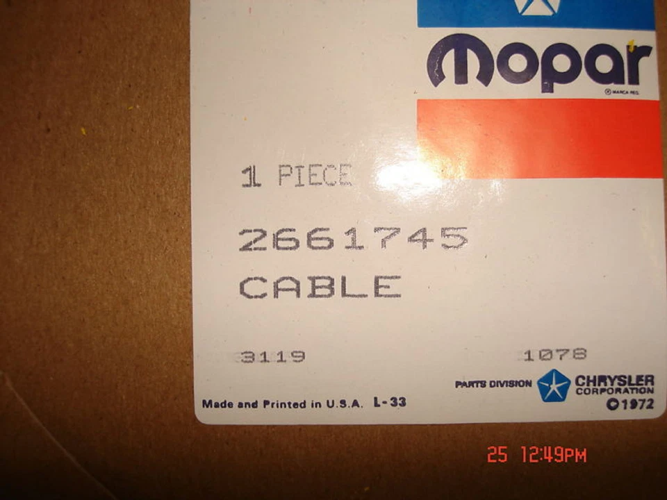 Camión Dodge Mopar Speedo Cable 7 ft P/N 2661745 D600 Foto 2 de 2