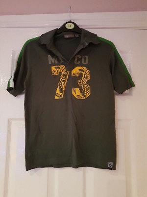 JUNGEN MGXX DUNKELGRÜN 73 KURZARM STRETCH FREIZEIT POLO T-SHIRT UK M