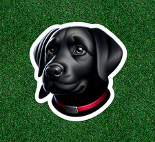 Black Labrador Retriever dog 100 waterproof vinyl sticker decal - many sizes