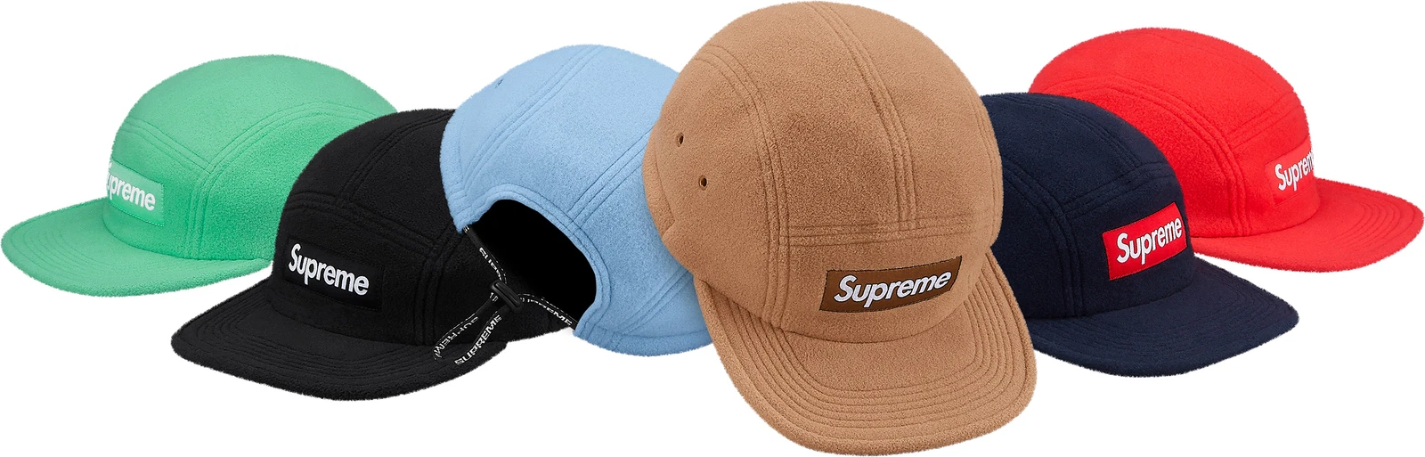 Capuchon de camp en polaire Supreme bleu corail F/W 18