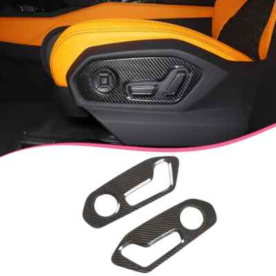 For Lamborghini URUS 2018-23 Real Carbon Fiber Seat Buttons Switch Panel Trim 