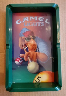 Vintage Camel Lights Ashtray Joe Cool Playing Pool Vintage 1992 Ebay