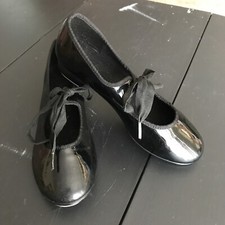 Childs Black Tap Shoes 12 Size Mary Jane Hook Loop ABT Spotlight
