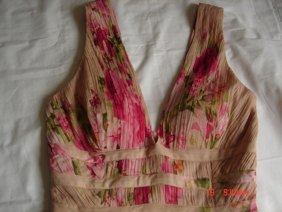 BLUMARINE BLUGIRL Runway Old rose/Pink,Roses Print,Silk
