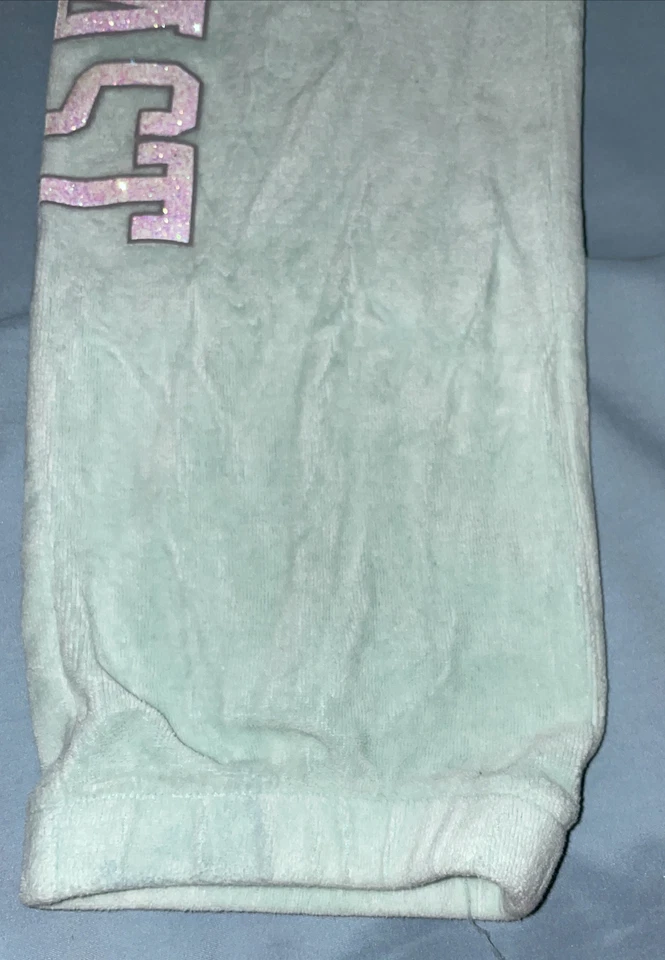 Pantalones de chándal clásicos de terciopelo para niña Justice talla 12 GYMNAST Aqua Foto 4 de 4