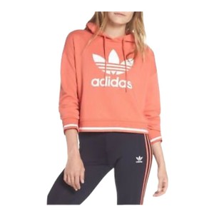 adidas orange cropped hoodie
