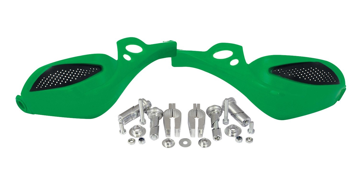 UNIVERSAL VENTED HAND GUARDS  MOTOCROSS OFF ROAD ENDURO - GREEN