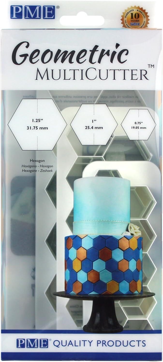 Геометрические мультирезки PME GMC104 для оформления тортов - Шестигранные - Маленькие, средней длины