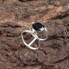 Black Onyx Gemstone 925 Sterling Silver Jewelry Handmade Ring For Engagement