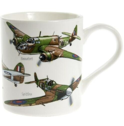 LEONARDO CLASSIC WW2 AEROPLANE SPITFIRE TEA COFFEE FINE CHINA MUG