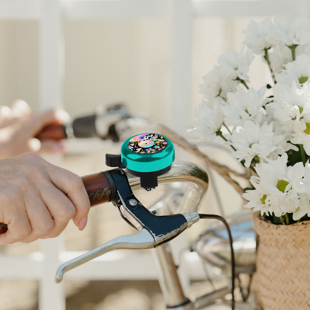 Green Aluminum Bike Bell Bicycle Bell Alarm Ring Cycling Handlebar Alarm