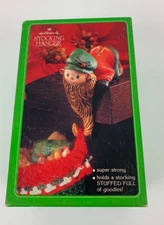 Hallmark Elf Stocking Hanger Vintage Christmas Holiday Long Beard AS IS w/ Box