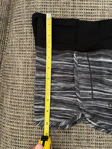 Lululemon Run Times Short 4” Four way Stretch Size 4 Low Tide Alpine White Black - Picture 13 of 13