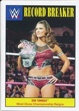 #14 EVE TORRES 2016 Topps WWE Heritage RECORD BREAKER MOST DIVA CHAMP REIGNS