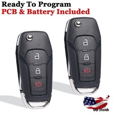 2 For Remote Flip Key Fob 2018 2019 2020 2021 2022 Ford Ranger 164-r8130