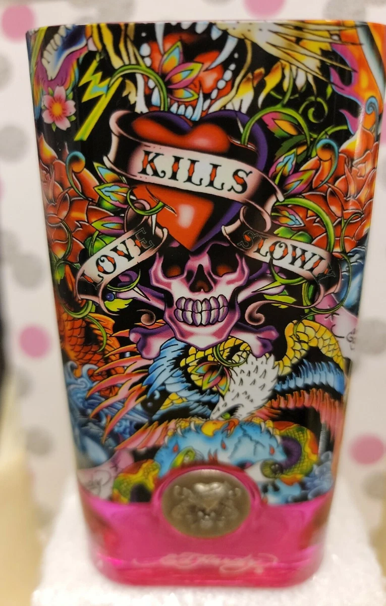 Ed Hardy Love Kills Slowly EMPTY Perfume Bottle 1.7oz